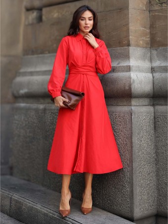 VESTIDO ALFAIATARIA CHEMISIER COM AMARRAÇÃO