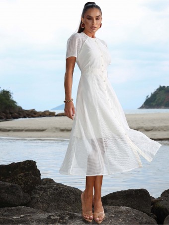 VESTIDO TELA CHEMISIER LUZIA FAZZOLLI
