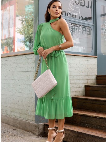 VESTIDO CHIFFON CASHEMIRE LUZIA FAZZOLLI