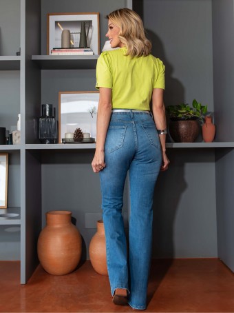 CALÇA JEANS FLARE LUZIA FAZZOLLI