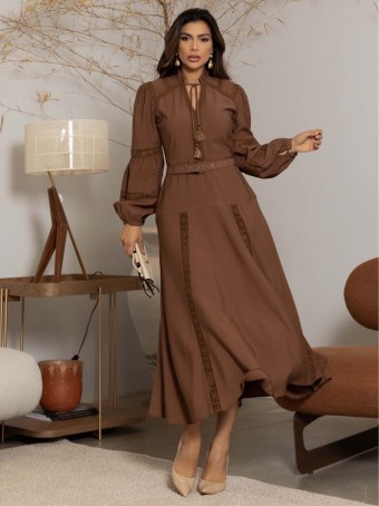 VESTIDO ALFAIATARIA COM ENTREMEIOS