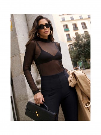 BLUSA TULE MANGA LONGA