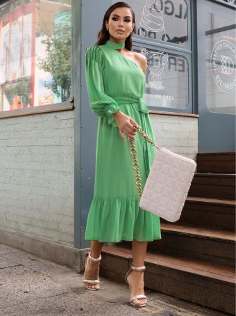 VESTIDO CHIFFON CASHEMIRE LUZIA FAZZOLLI