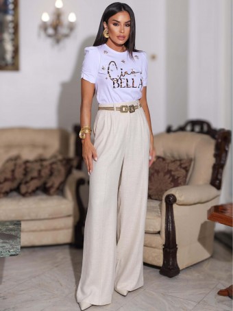CALÇA LUZIA FAZZOLLI LINHO ALFAIATARIA