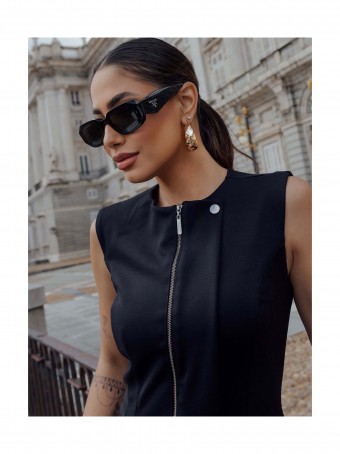 VESTIDO PONTO ROMA PEPLUM