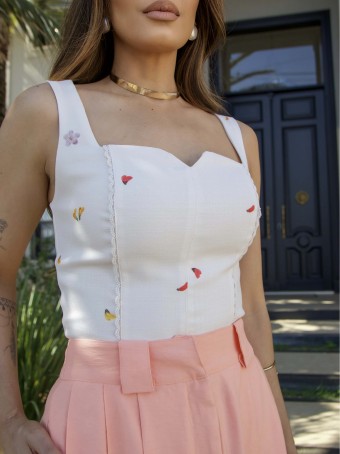 TOP CREPE ESTAMPADO LUZIA FAZZOLLI