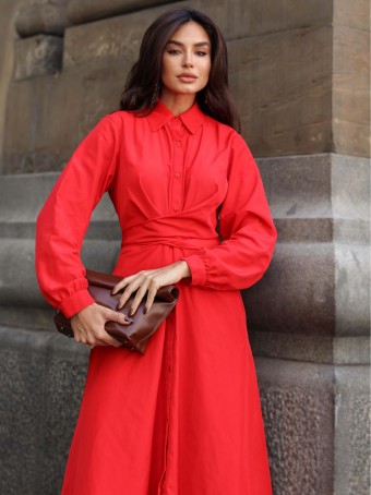 VESTIDO ALFAIATARIA CHEMISIER COM AMARRAÇÃO